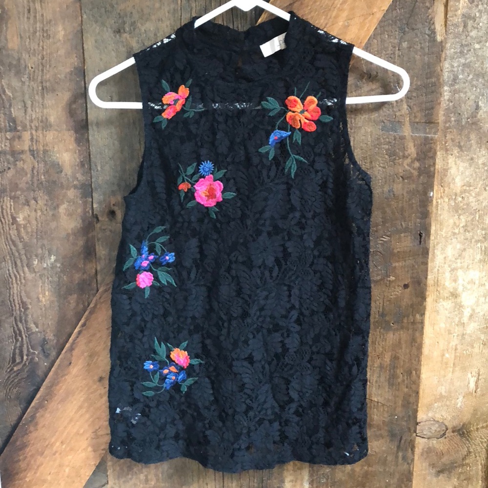 LOFT mock neck tank top